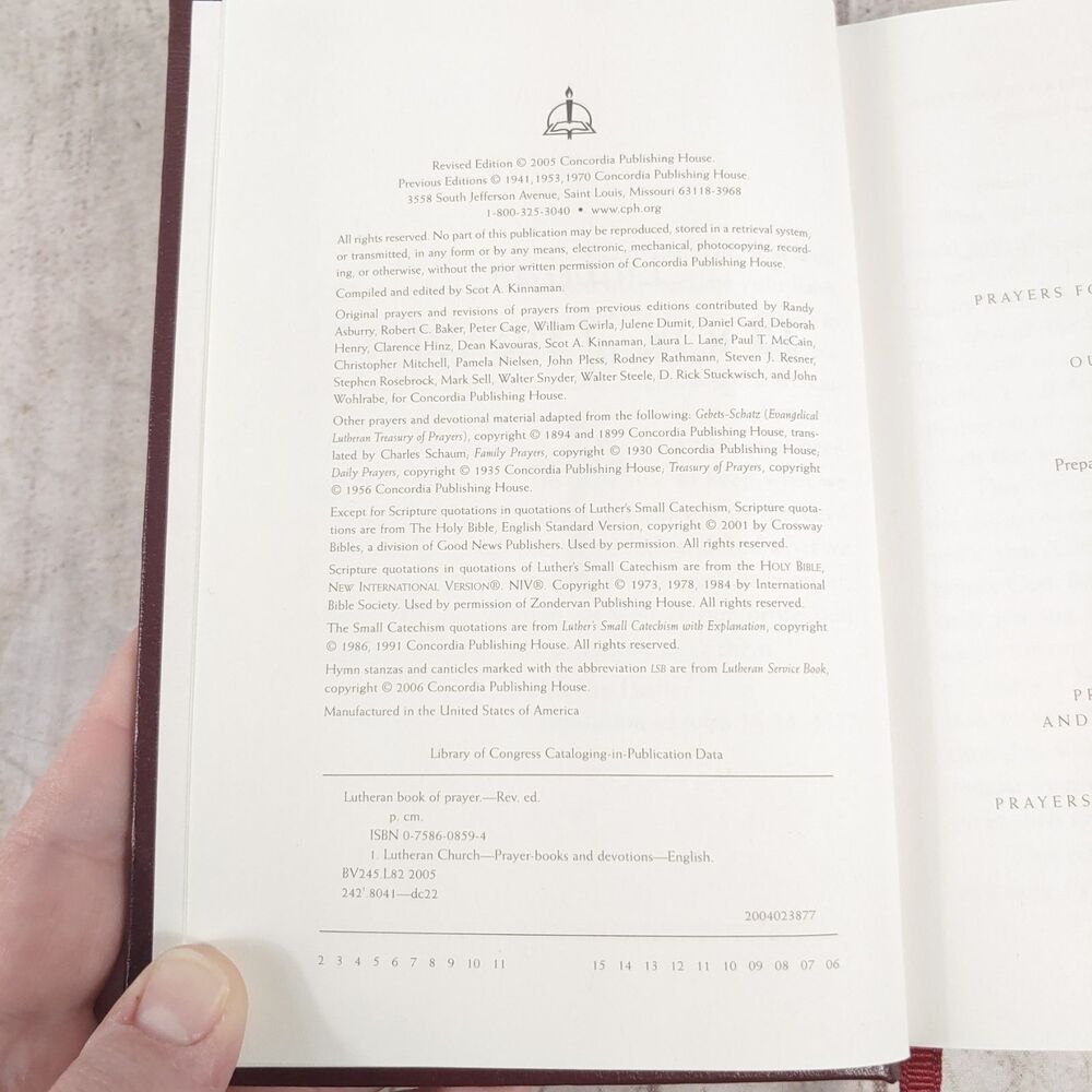 PAIR - Luther's Small Catechism + Lutheran Book of Prayer - Hardcover 2005 USED - Picture 11 of 16